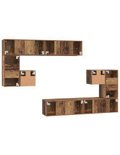 Unità TV 4 pcs Legno vecchio Legno multistrato 2