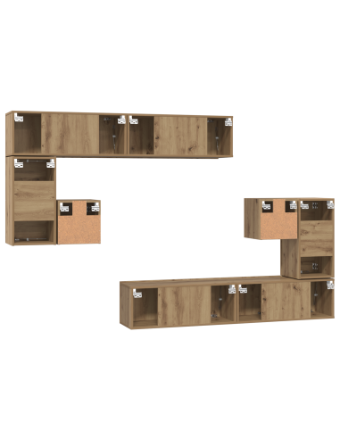 Unità TV 4 pcs Rovere artigianale Legno multistrato