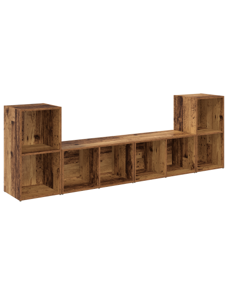 Set mobile TV 4 pcs Legno vecchio 37 x 37 x 72 cm