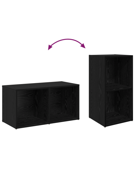 Set mobile TV 4 pcs Rovere Nero 37 x 37 x 72 cm