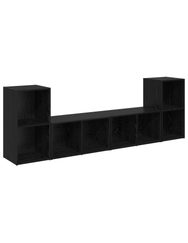 Set mobile TV 4 pcs Rovere Nero 37 x 37 x 72 cm