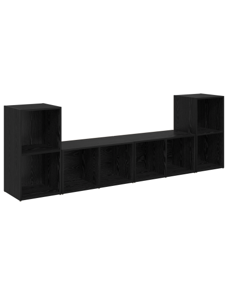 Set mobile TV 4 pcs Rovere Nero 72 x 35 x 36.5 cm