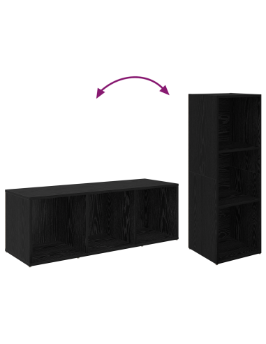 Set mobile TV 2 pcs Rovere Nero 107 x 35 x 37 cm