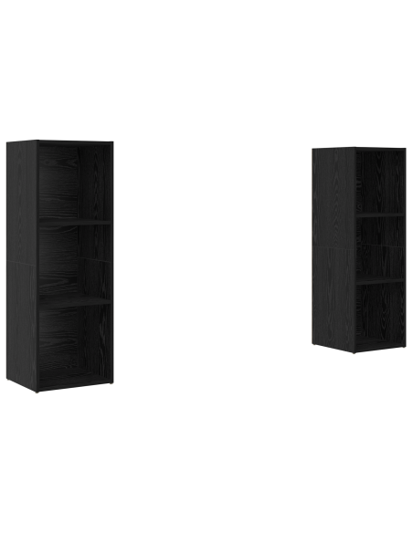 Set mobile TV 2 pcs Rovere Nero 107 x 35 x 37 cm