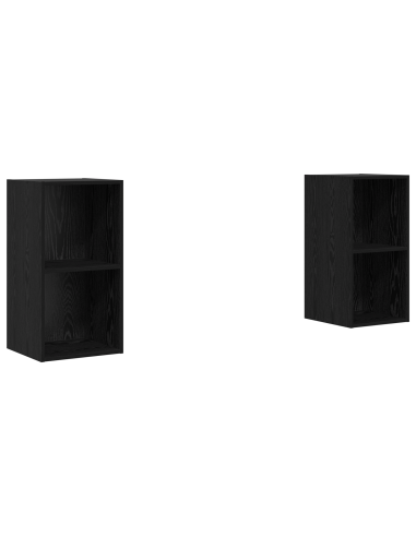 Set mobile TV 2 pcs Rovere Nero 37 x 37 x 72 cm
