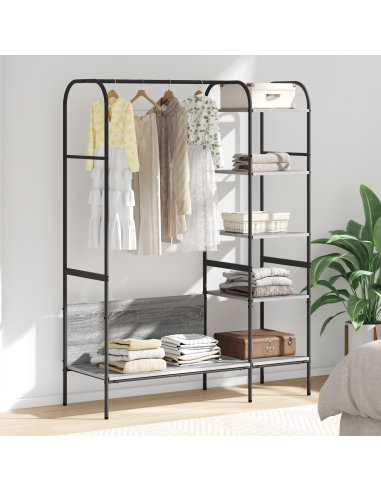 Stendibiancheria Grigio 120 x 44 x 160 cm Legno multistrato