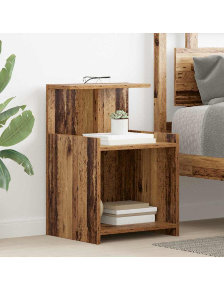 Armadietto per letto Legno antico 40 x 35 x 60 cm Truciolare