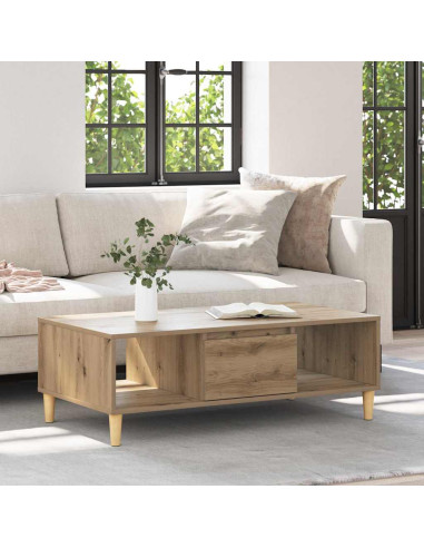 Tavolino da salotto Rovere artigianale 102 x 55 x 35 cm