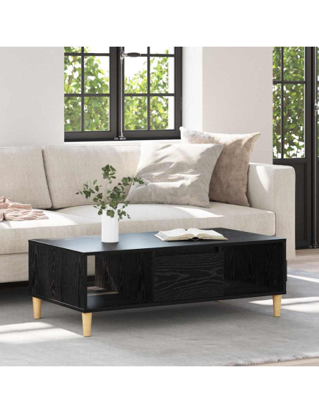 Tavolino da salotto Rovere Nero 102 x 55 x 35 cm