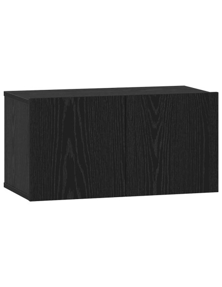 Set mobile TV con lo scaffale 6 pcs Rovere Nero 60 x 30 x 30 cm