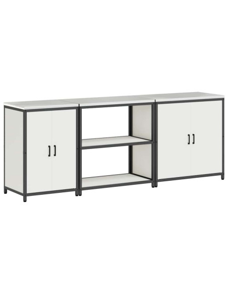 Set di Stoccaggio per Cucina 3 pcs Bianco 210 x 50 x 92 cm