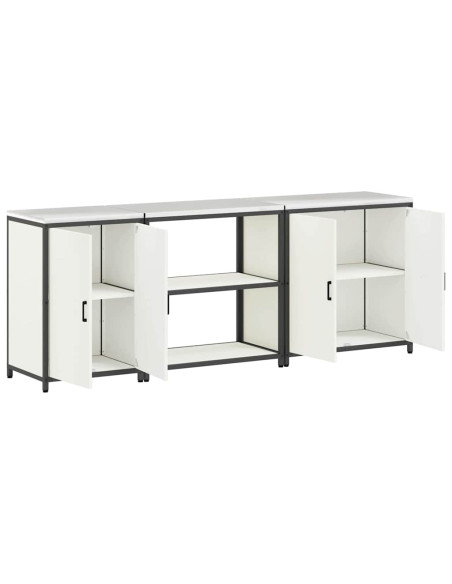 Set di Stoccaggio per Cucina 3 pcs Bianco 210 x 50 x 92 cm