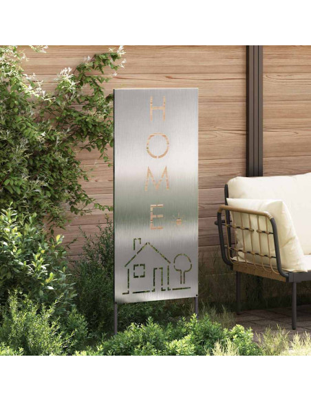 Pannello Decorativo da Giardino Argento 50 x 140 cm