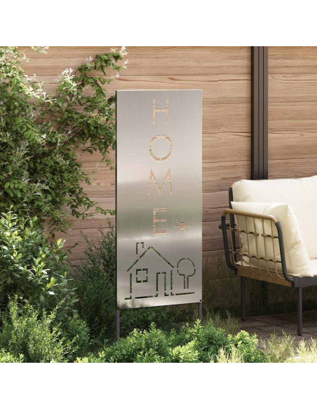 Pannello Decorativo da Giardino Argento 50 x 140 cm