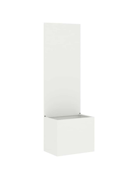 Vaso da Giardino con Pannello Decorativo Bianco 50 x 140 cm
