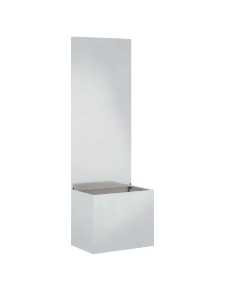 Vaso da Giardino con Pannello Decorativo Argento 50 x 140 cm