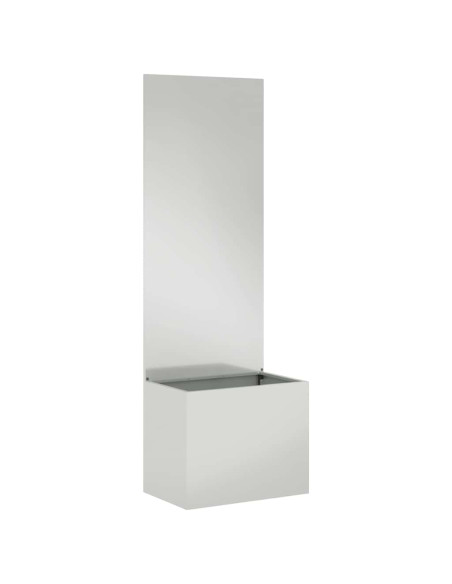 Vaso da Giardino con Pannello Decorativo Argento 50 x 140 cm