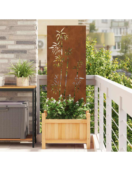 Schermo per privacy in giardino Floreale Ruggine 50 x 140 cm