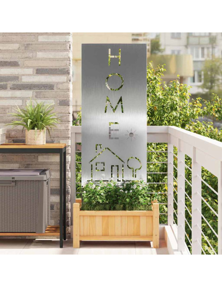 Pannello Decorativo da Giardino Argento 50 x 140 cm