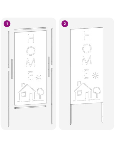 Schermo per privacy in giardino Traforo Argento 50 x 140 cm