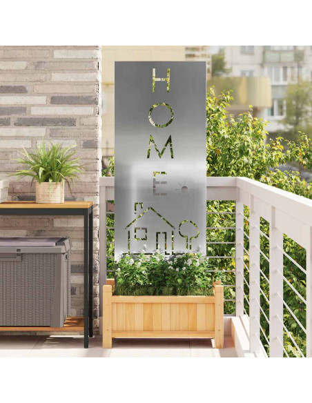 Pannello Decorativo da Giardino Argento 50 x 140 cm