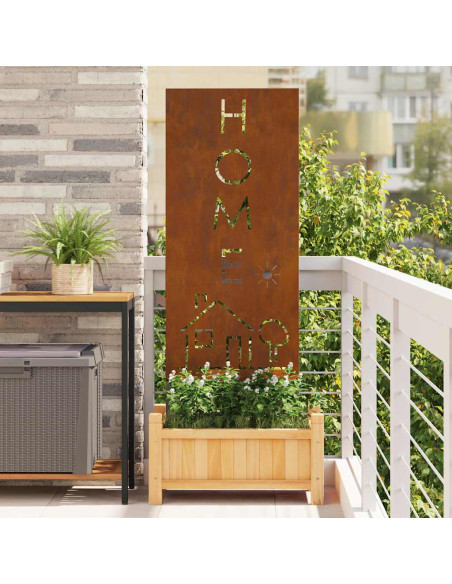 Schermo per privacy in giardino Traforo Ruggine 50 x 140 cm