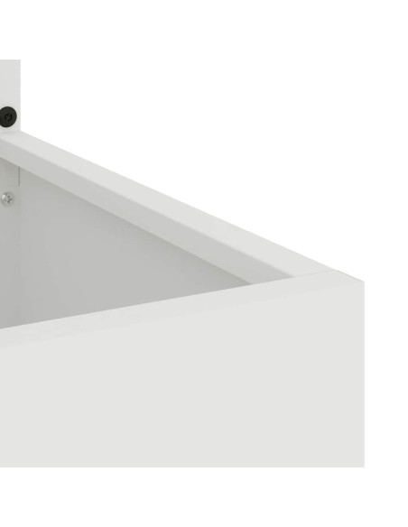 Vaso da Giardino con Pannello Decorativo Bianco 50 x 140 cm
