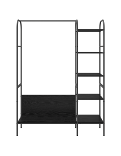 Stendibiancheria Nero 120 x 44 x 160 cm Legno multistrato 2