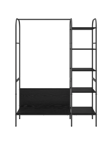 Stendibiancheria Nero 120 x 44 x 160 cm Legno multistrato