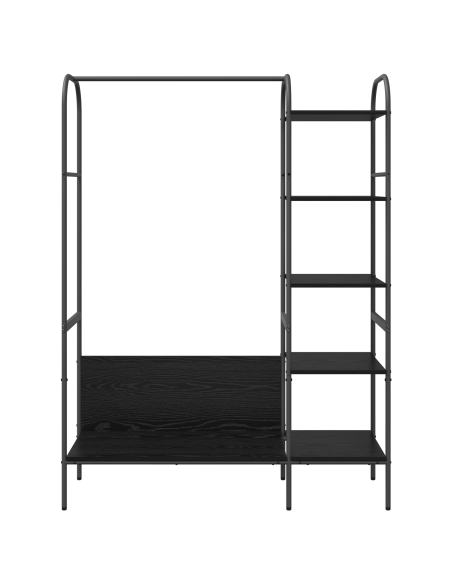 Stendibiancheria Nero 120 x 44 x 160 cm Legno multistrato