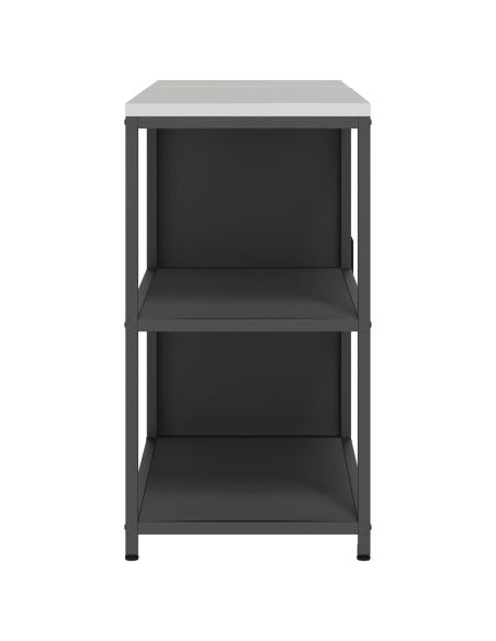 Set di Stoccaggio per Cucina 2 pcs Nero 150 x 50 x 92 cm