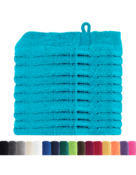 Fazzoletti 10 pcs Turchese 15 x 21 cm Cotone