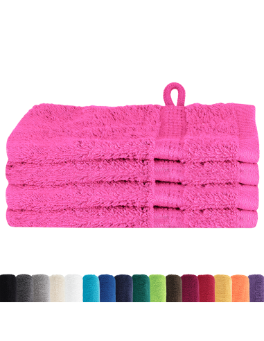 Asciugamano per Ospiti SOLUND 4 pcs Rosa 15 x 21 cm 550 gsm