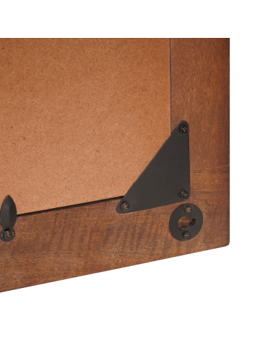 Specchio Rettangolare Marrone e Argento 50 x 2,5 x 70 cm