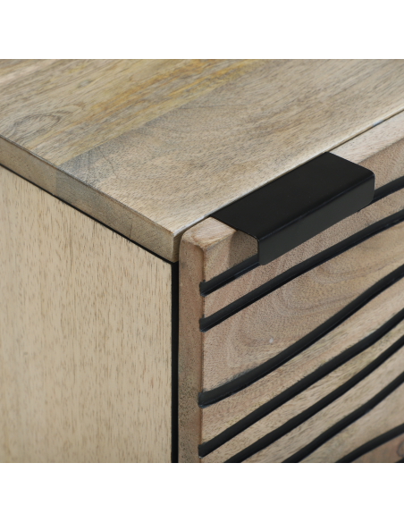 Armadio da Notte Bianco e Nero 40 x 33 x 46 cm