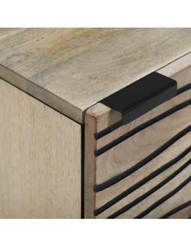 Armadio da Notte 2 pcs Bianco e Nero 40 x 33 x 46 cm