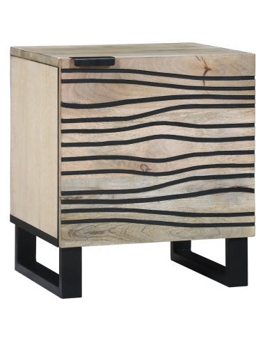 Armadio da Notte 2 pcs Bianco e Nero 40 x 33 x 46 cm