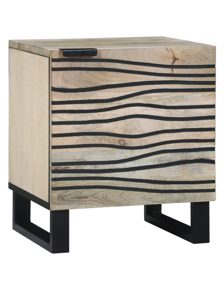 Armadio da Notte 2 pcs Bianco e Nero 40 x 33 x 46 cm