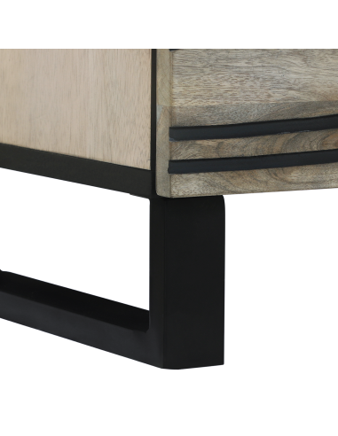 Armadio da Notte con cassetto Bianco e Nero 40 x 33 x 46 cm