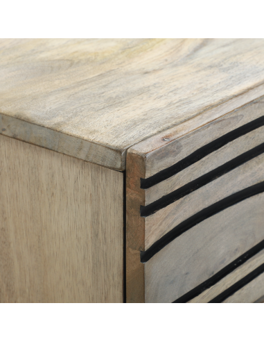 Armadio da Notte con cassetto Bianco e Nero 50 x 33 x 60 cm