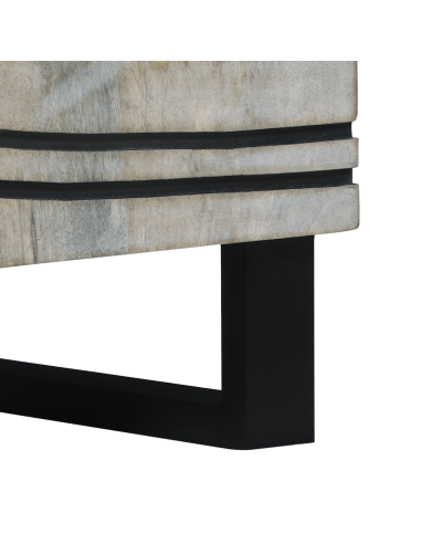 Armadio da Notte con cassetto Bianco e Nero 50 x 33 x 60 cm