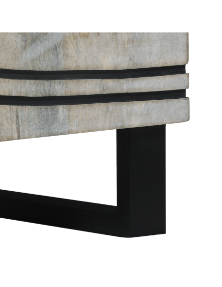 Armadio da Notte con cassetto Bianco e Nero 50 x 33 x 60 cm