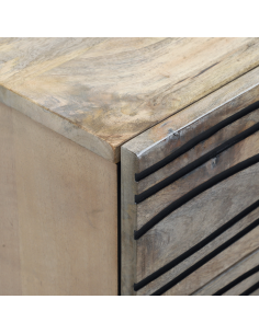 Armadio da Notte con cassetto Bianco e Nero 50 x 33 x 62 cm 2