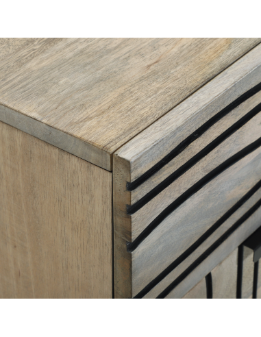 Armadio da Notte con cassetto Bianco e Nero 50 x 33 x 60 cm