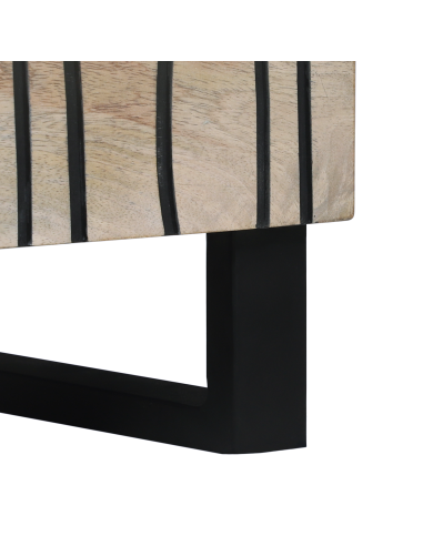 Armadio da Notte con cassetto Bianco e Nero 50 x 33 x 60 cm