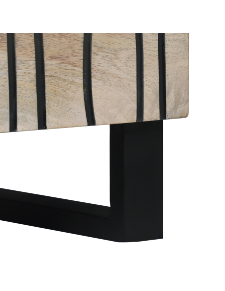 Comodini con cassetto Bianco e Nero 50 x 33 x 60 cm