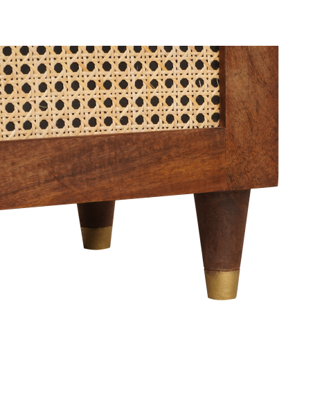 Comodini con cassetto 50 x 33 x 60 cm Legno di mango massello