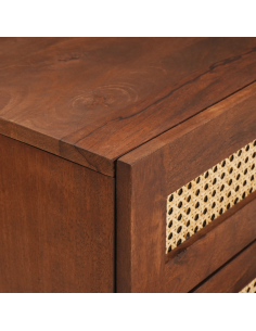 Comodini con cassetto 50 x 33 x 62 cm Legno di mango massello 2