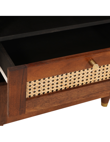 Comodini con cassetto 50 x 33 x 62 cm Legno di mango massello