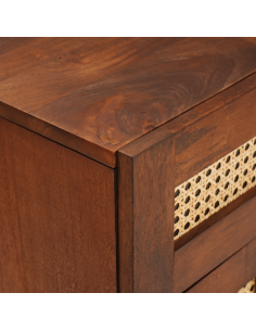 Comodini con cassetto 50 x 33 x 60 cm Legno di mango massello 2